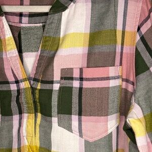 Colorful Plaid Button-Up Shirt